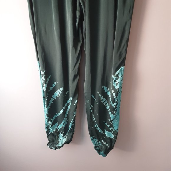 Young Fabulous & Broke New! Green Silky Joggers Size Small - Picture 8 of 12
